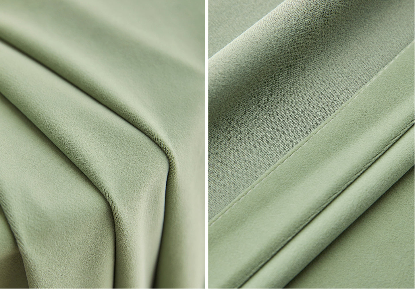 Pair of Tea Green Velvet Curtains, Bedroom Drapes, Living Room Curtains Green Long Velvet Drapery Panels, Custom Curtains