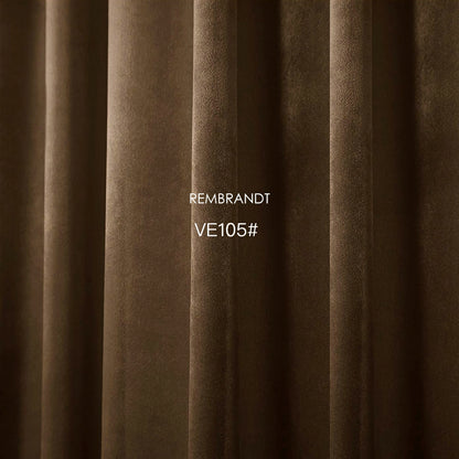 Pair of Premium Beige Velvet Curtains, Brown Velvet Curtains, Solid Color Curtains, Living & Bedroom Curtains, Custom Curtain