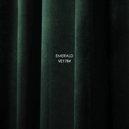 A Pair of Dark Emerald Green Velvet Curtain Drapes, Dark green Curtains Panel, Custom Curtains, Living Room Curtains, Bedroom Curtains