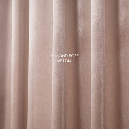Pair of Velvet Blush Pink Curtain-Window Curtain Panels-Curtains Living of room-Blackout Curtains-Dining Room Custom curtains
