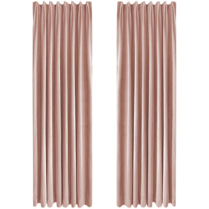 Pair of Velvet Blush Pink Curtain-Window Curtain Panels-Curtains Living of room-Blackout Curtains-Dining Room Custom curtains