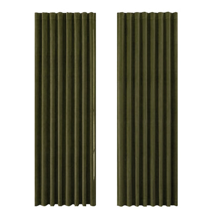 Olive Green Matte Velvet Curtains, Custom Curtain Panels ,Moss Green Curtains, Bedroom,Green Drapes Window Dressing Living Room Curtains